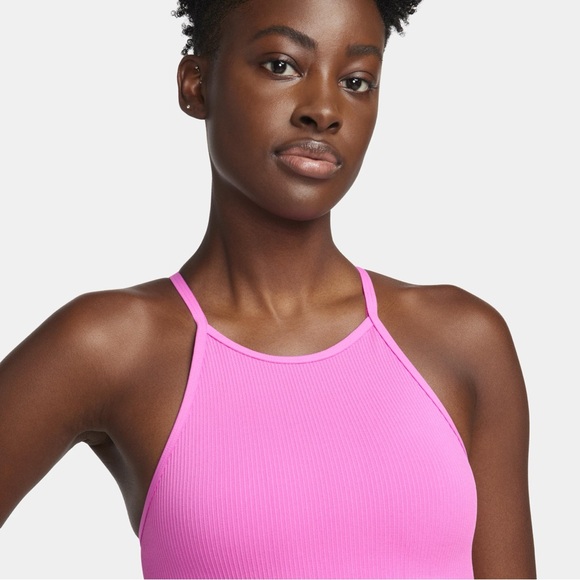 NWT Nike Pink Indy Seamless Ribbed Light-Support Non-Padded Sports Bra - Picture 6 of 15